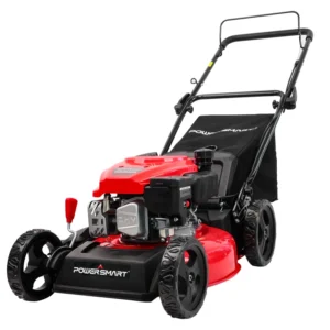 PowerSmart 144cc 18" Gas Push Lawn Mower, Steel Deck, 5-Position Height Adjustment
